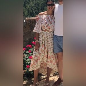 Floral Print Skirt and top